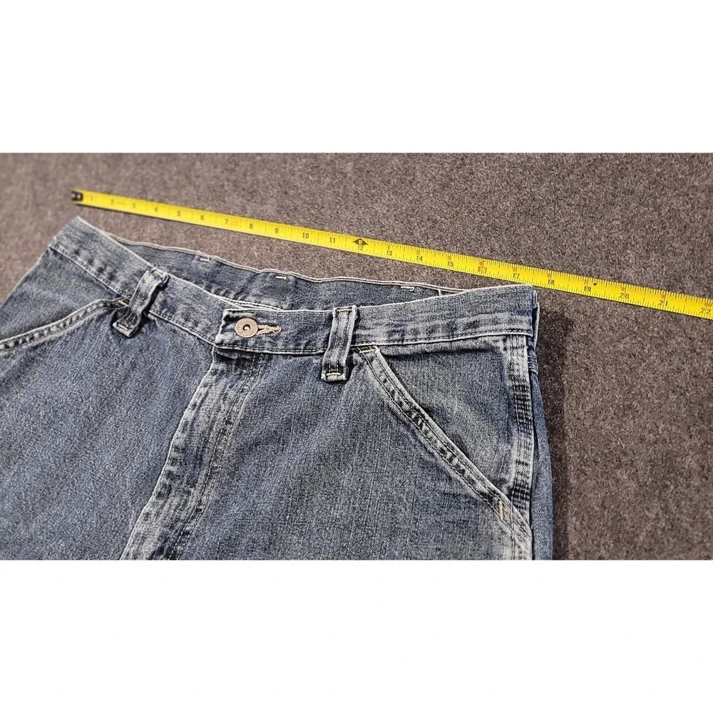 Wrangler Utility Carpenter Denim Jeans Mens Size 34 Blue 100% Cotton 67CUTQW